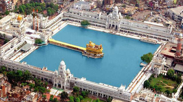 Golden Temple Aerial View from Helicopter