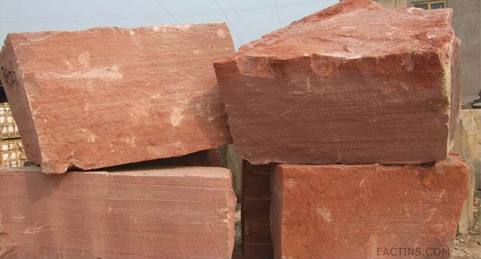 Red Sandstone Block at Agra Fort