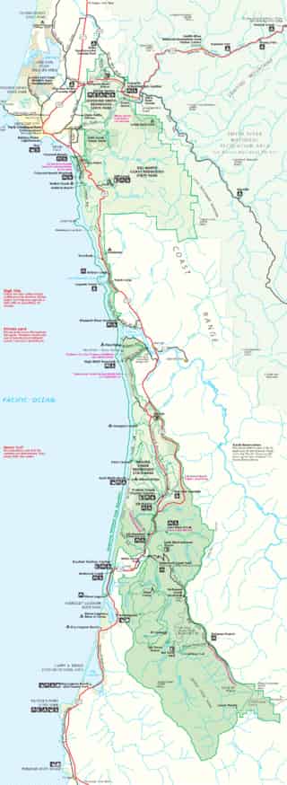 redwood national park - Map - Factins
