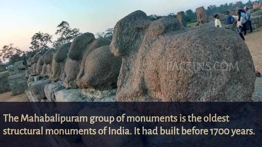 shore temple nandhi statue - group of monuments at mahabalipuram - factins