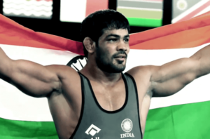 Olympic player Sushil Kumar wrestling